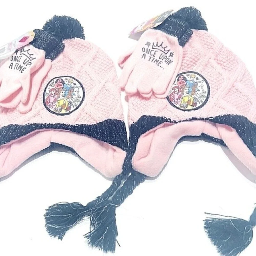 New Set of 2 Berkshire BERKSHIRE Little Girls Princess Hat & Gloves Set